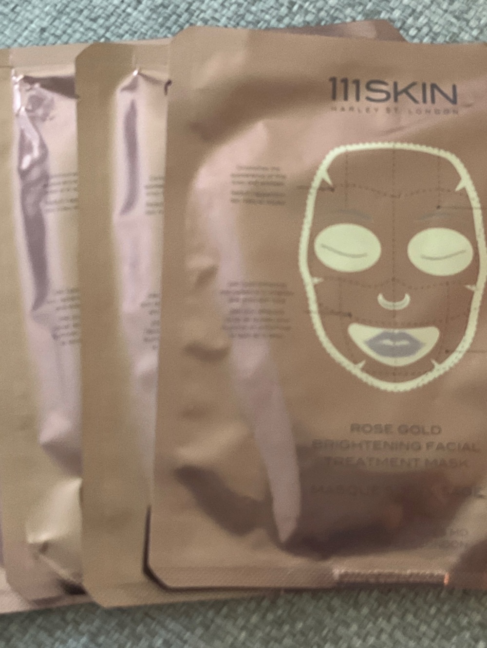 Four 111SKIN Rose Gold Sheet Facial Masks